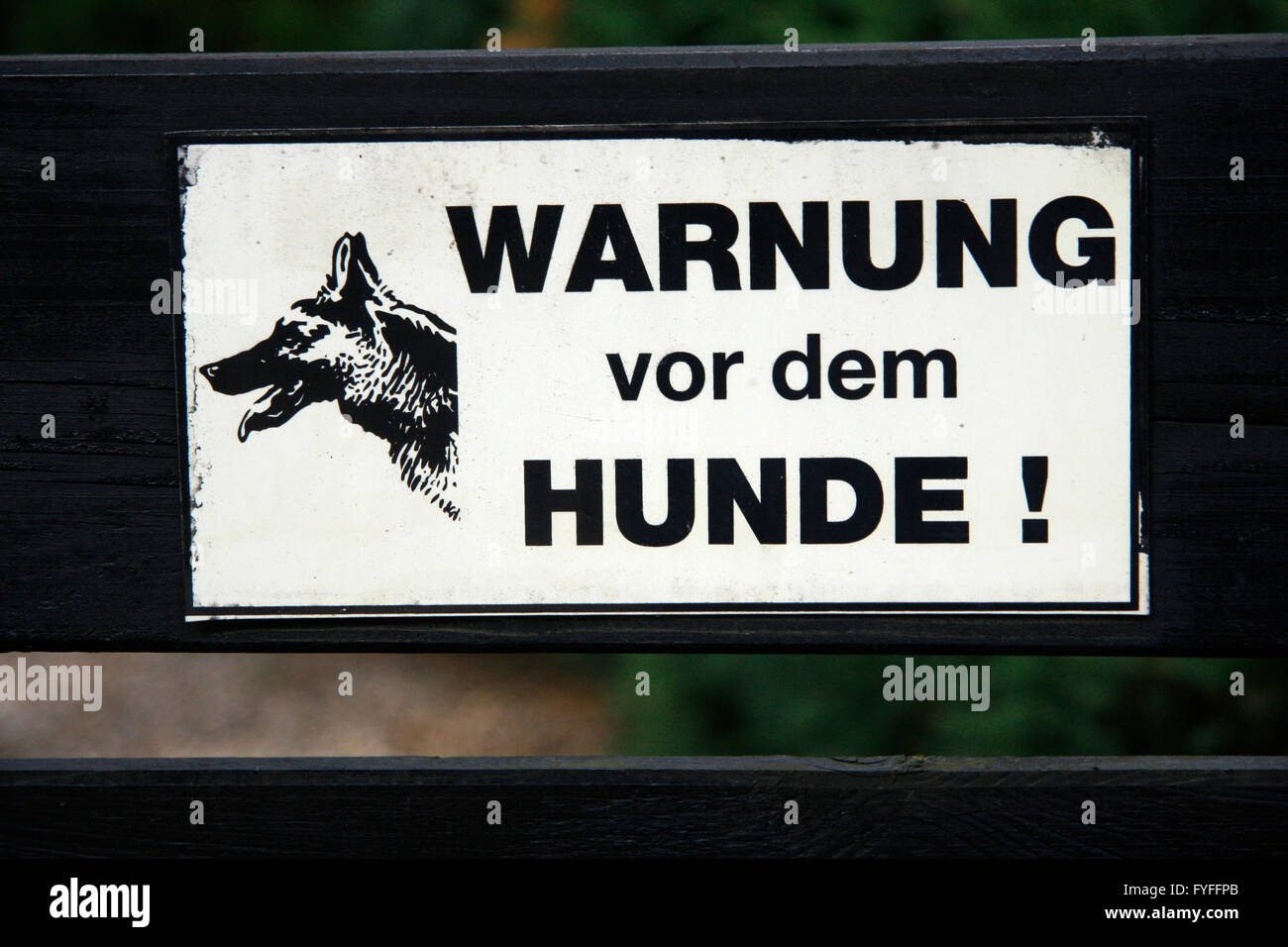 "Warnung vor dem hunde', Berlin-Frohnau. Foto Stock