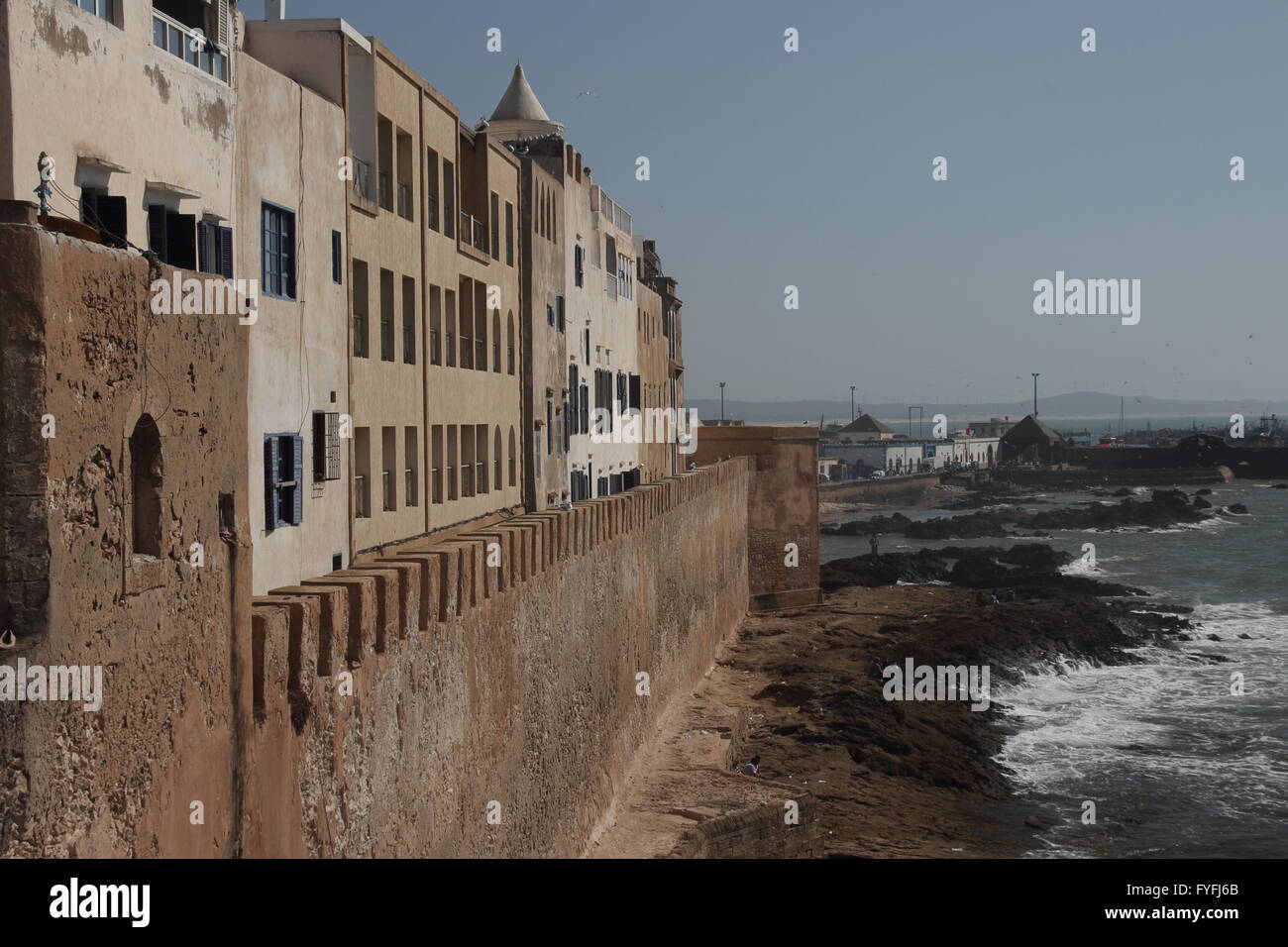 Le fortificazioni di Essaouira Foto Stock