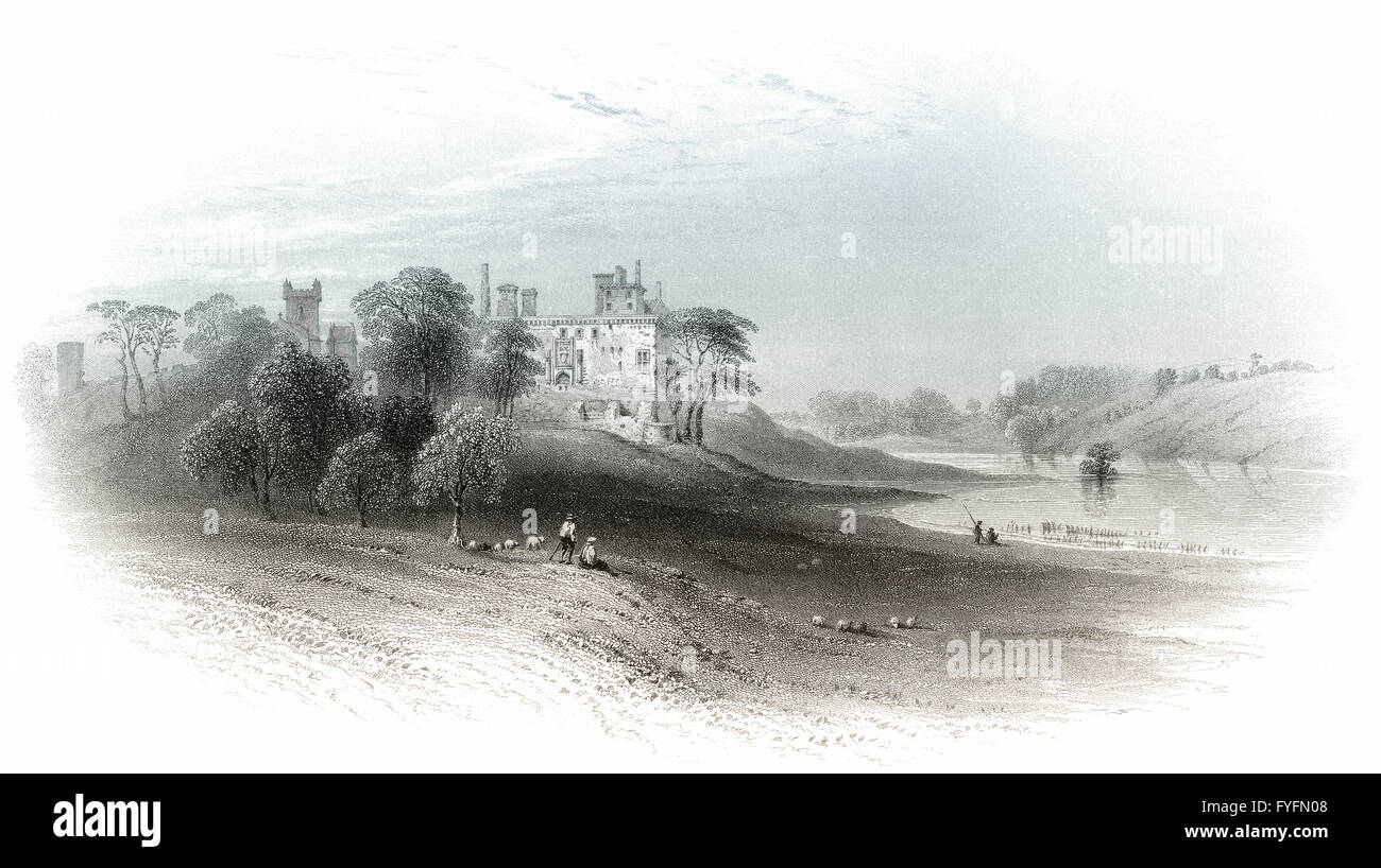 Linlithgow Palace, città di Linlithgow, West Lothian, Scozia, xvii secolo Foto Stock