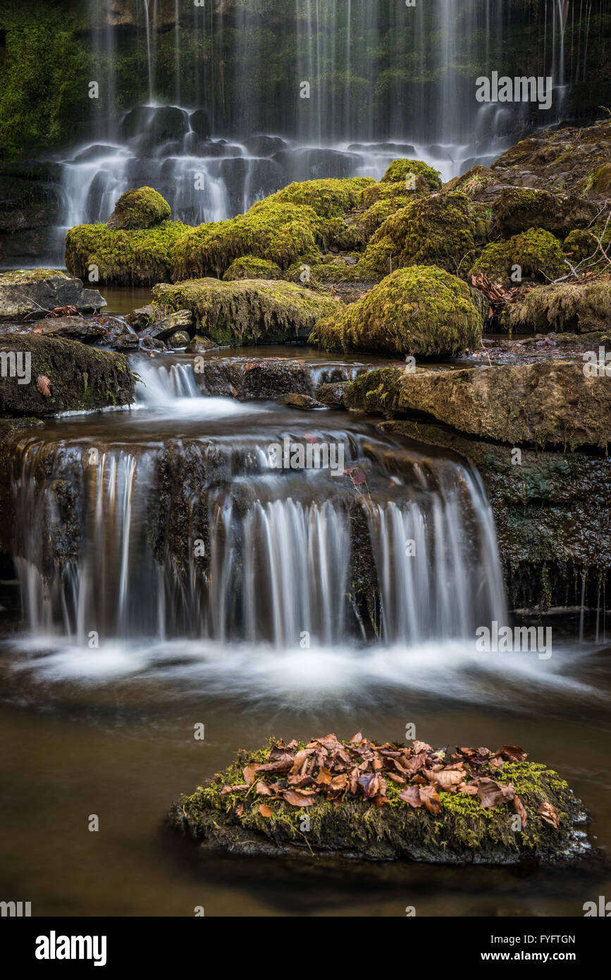 Yorkshire cascata a forza di scala distanze Foto Stock