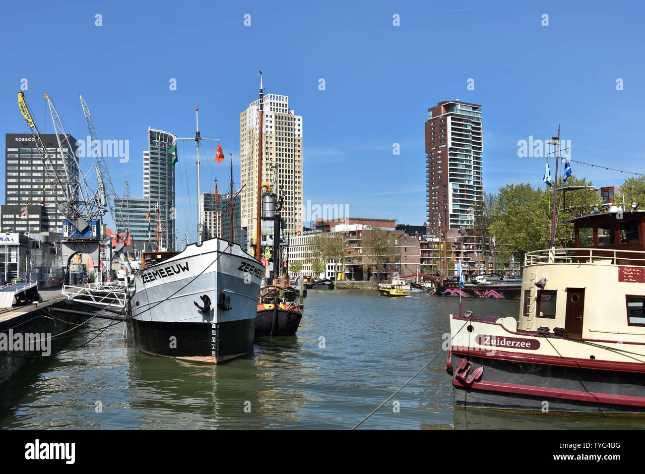 Il Museo Marittimo ( Leuvehaven ) Rotterdam Paesi Bassi olandese di Porto Vecchio Porto Foto Stock