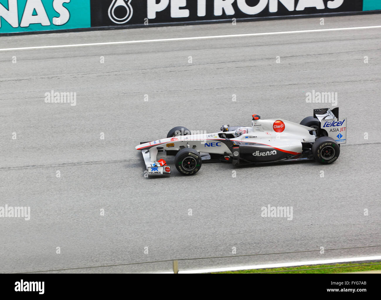 SEPANG, MALESIA - 8 aprile: Kamui Kobayashi (team Sauber) a prime prove libere del GP di Formula 1, 8 aprile 2011, Sepang, Malesia Foto Stock