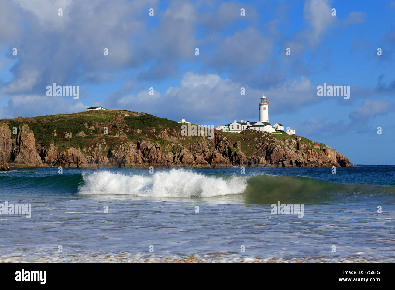 Fanad Head Lighthouse, County Donegal, Irlanda, Europa Foto Stock