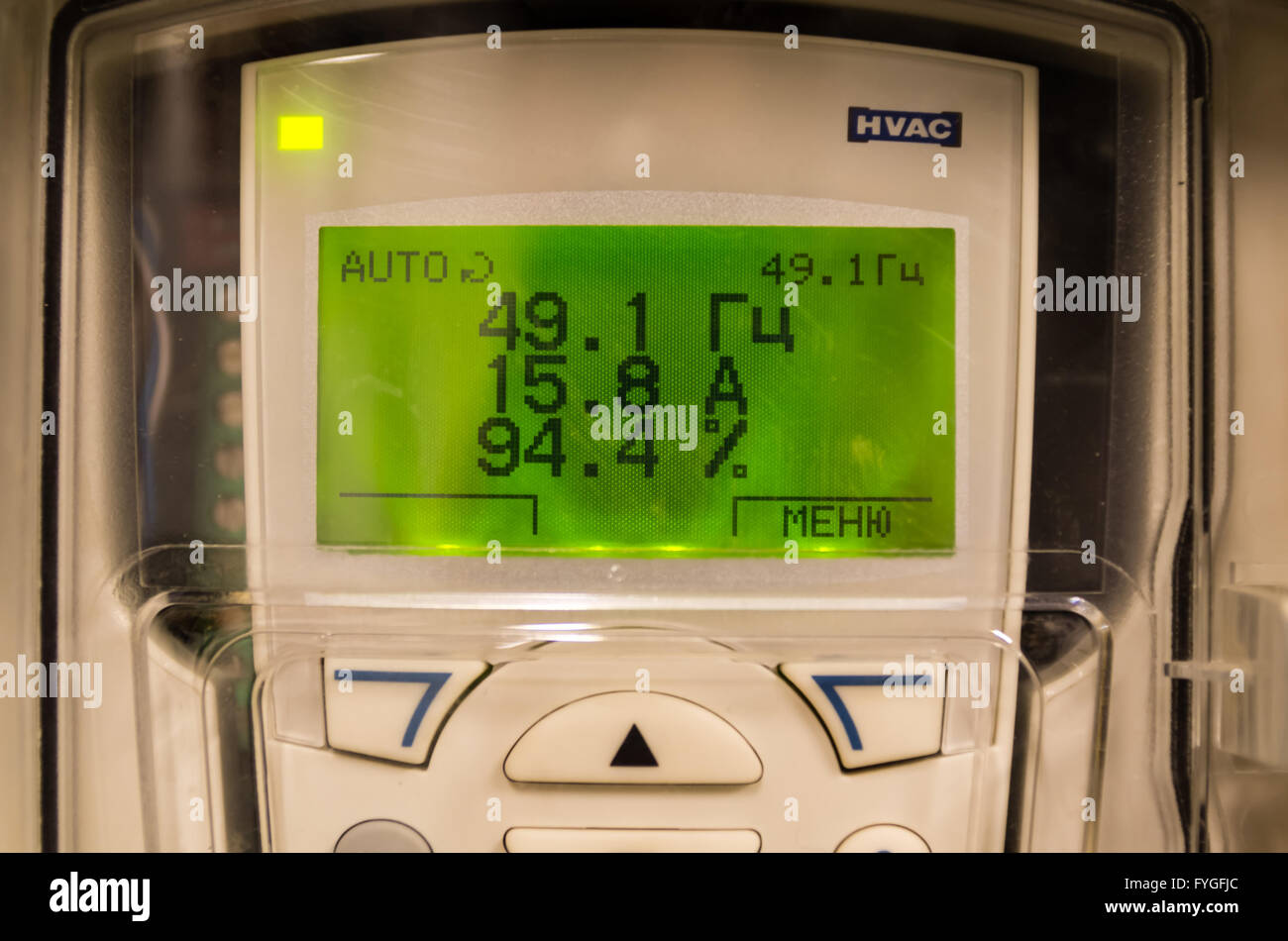 Primo piano delle apparecchiature elettriche Foto Stock