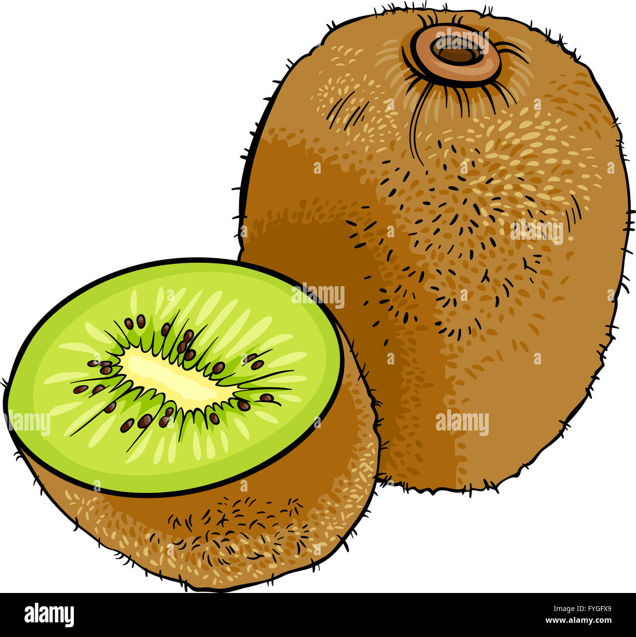 Il kiwi cartoon illustrazione Foto Stock