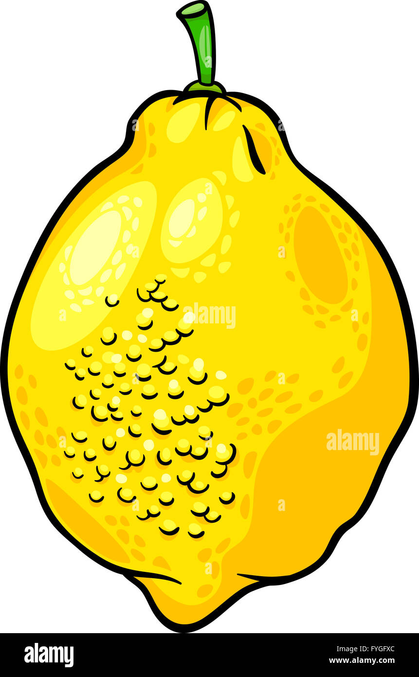 Limone agrumi cartoon illustrazione Foto Stock