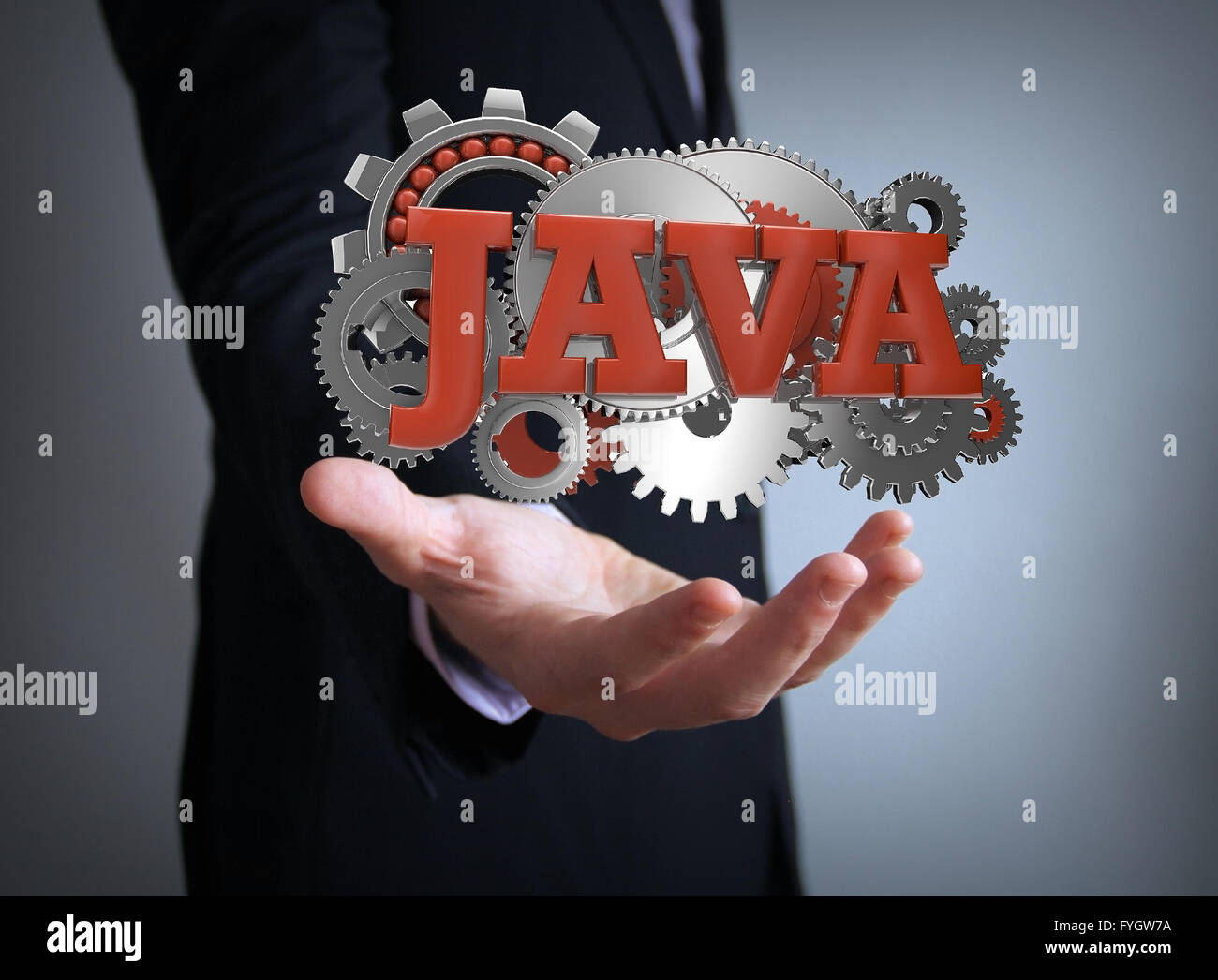 Java imprenditore di codifica Foto Stock
