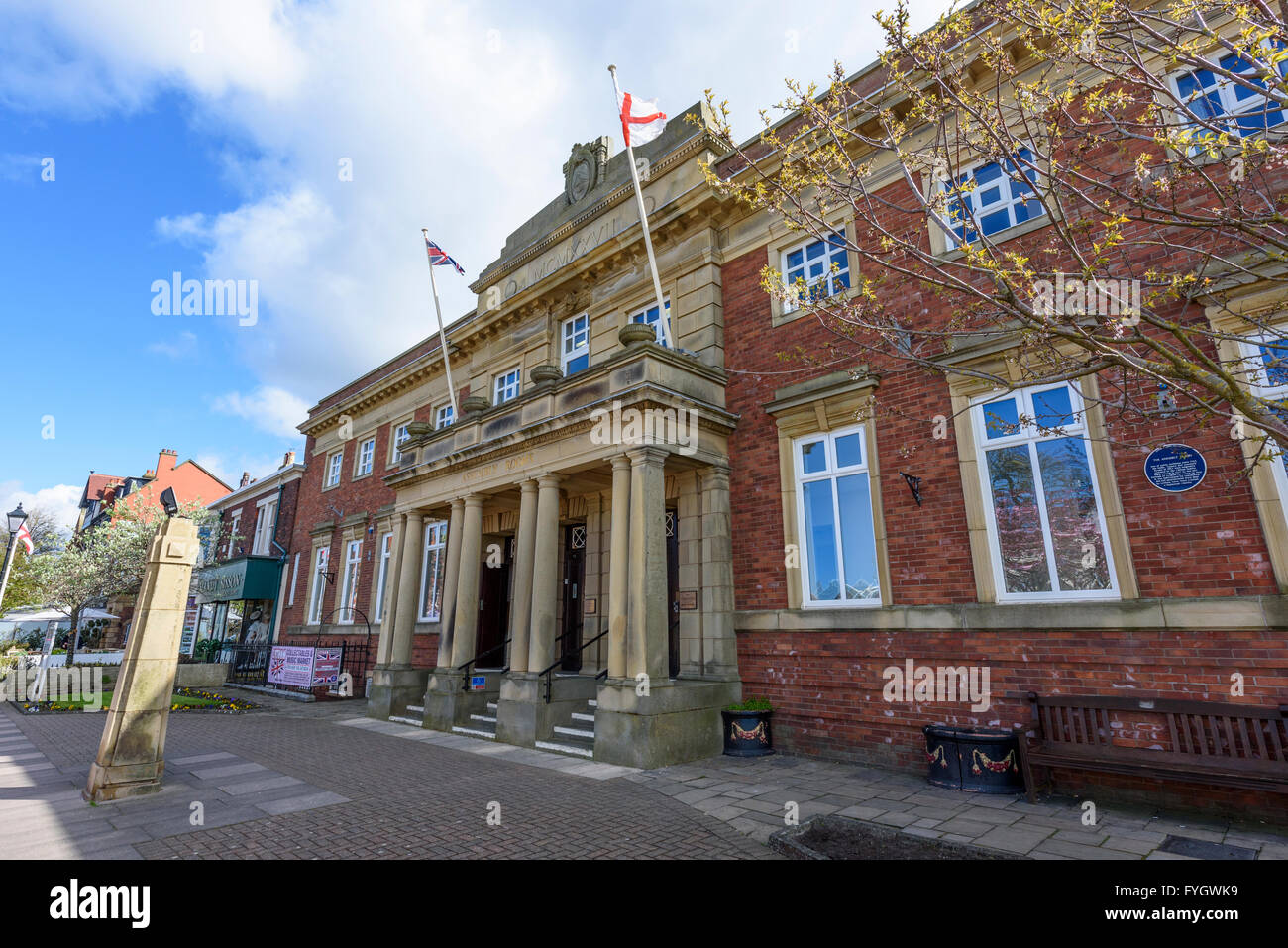 La parte anteriore del gruppo camere edificio di lytham, lancashire Foto Stock