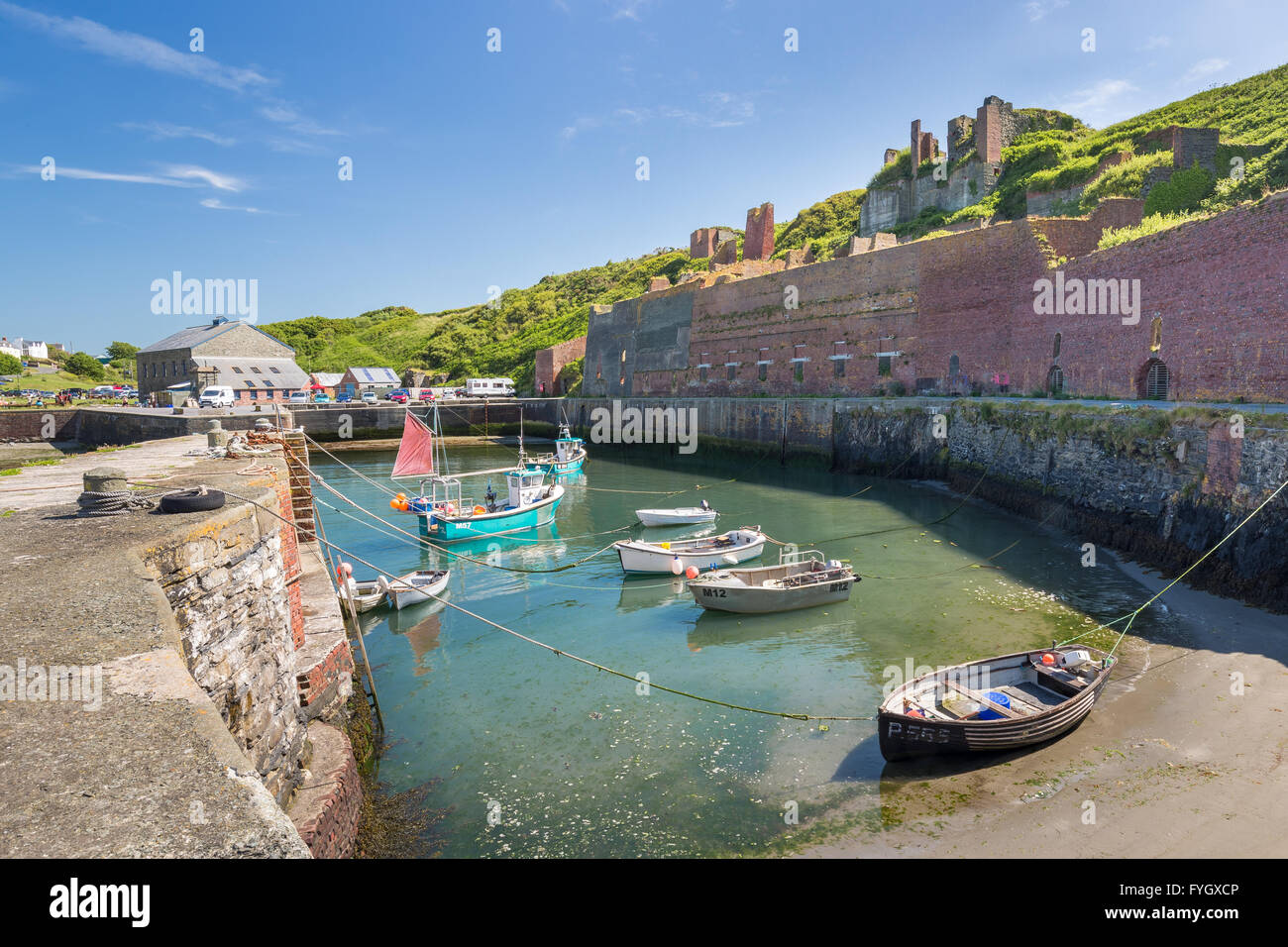 Porthgain Harbour - Pembrokeshire Foto Stock