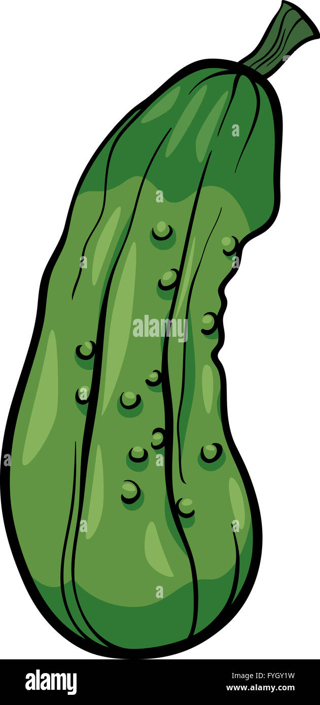 Il cetriolo vegetale illustrazione cartoon Foto Stock