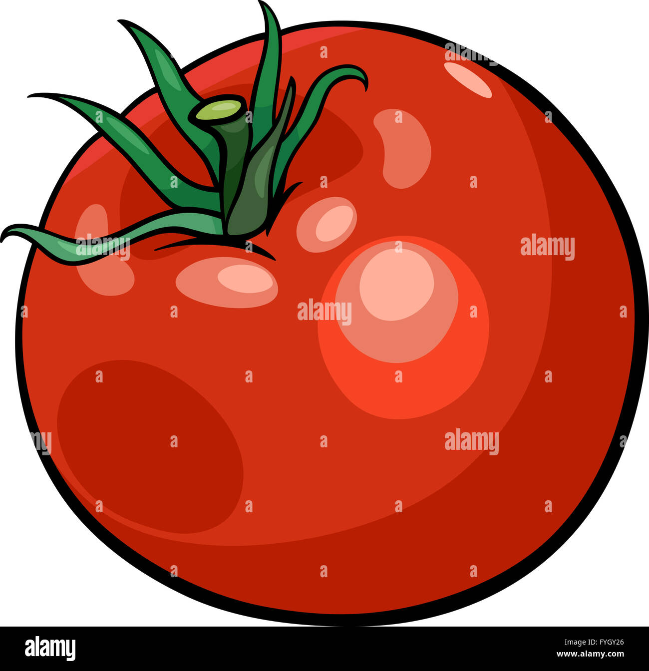 Vegetali di pomodoro cartoon illustrazione Foto Stock
