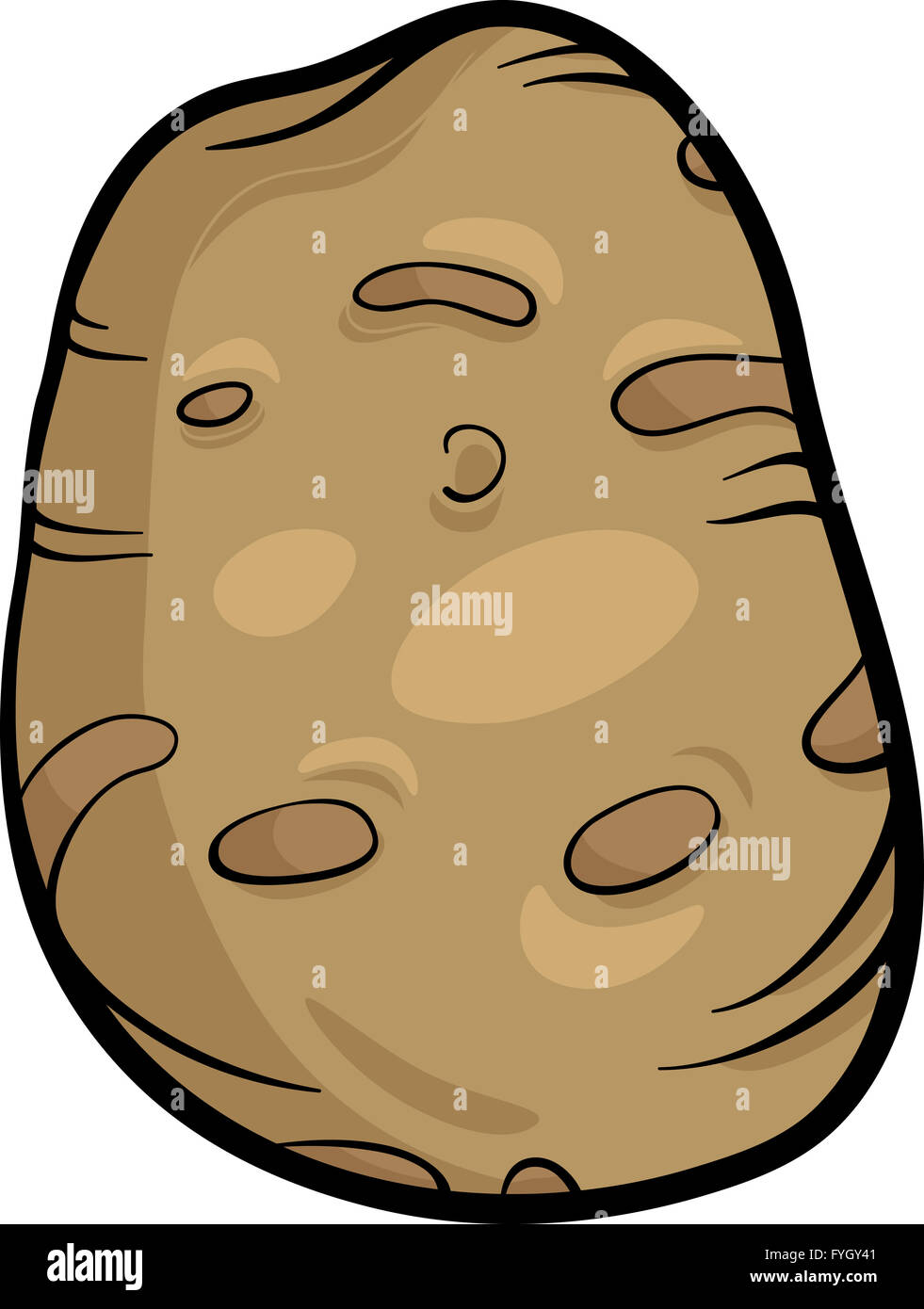 Vegetali di patate cartoon illustrazione Foto Stock