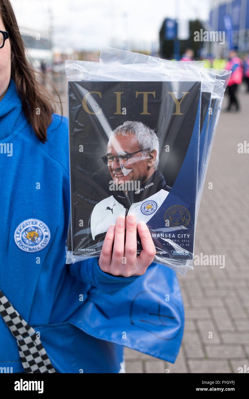 Il Leicester City Football Club 2016,UK. Foto Stock