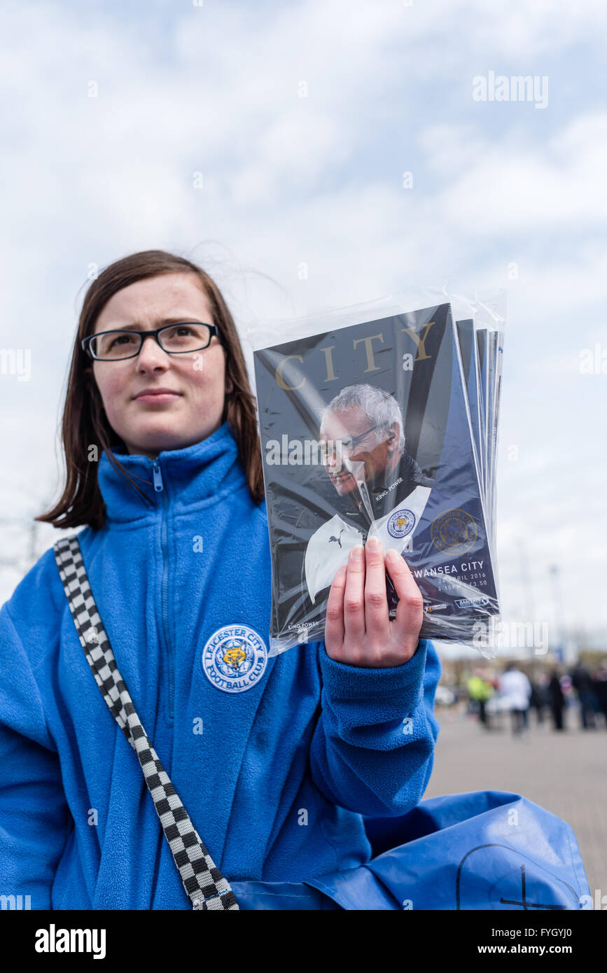 Il Leicester City Football Club 2016,UK. Foto Stock