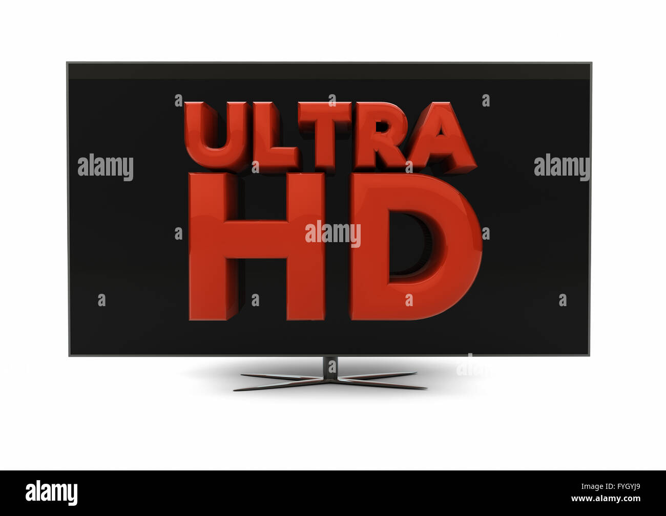 Eseguire il rendering del testo ultra hd su uno schermo Foto Stock