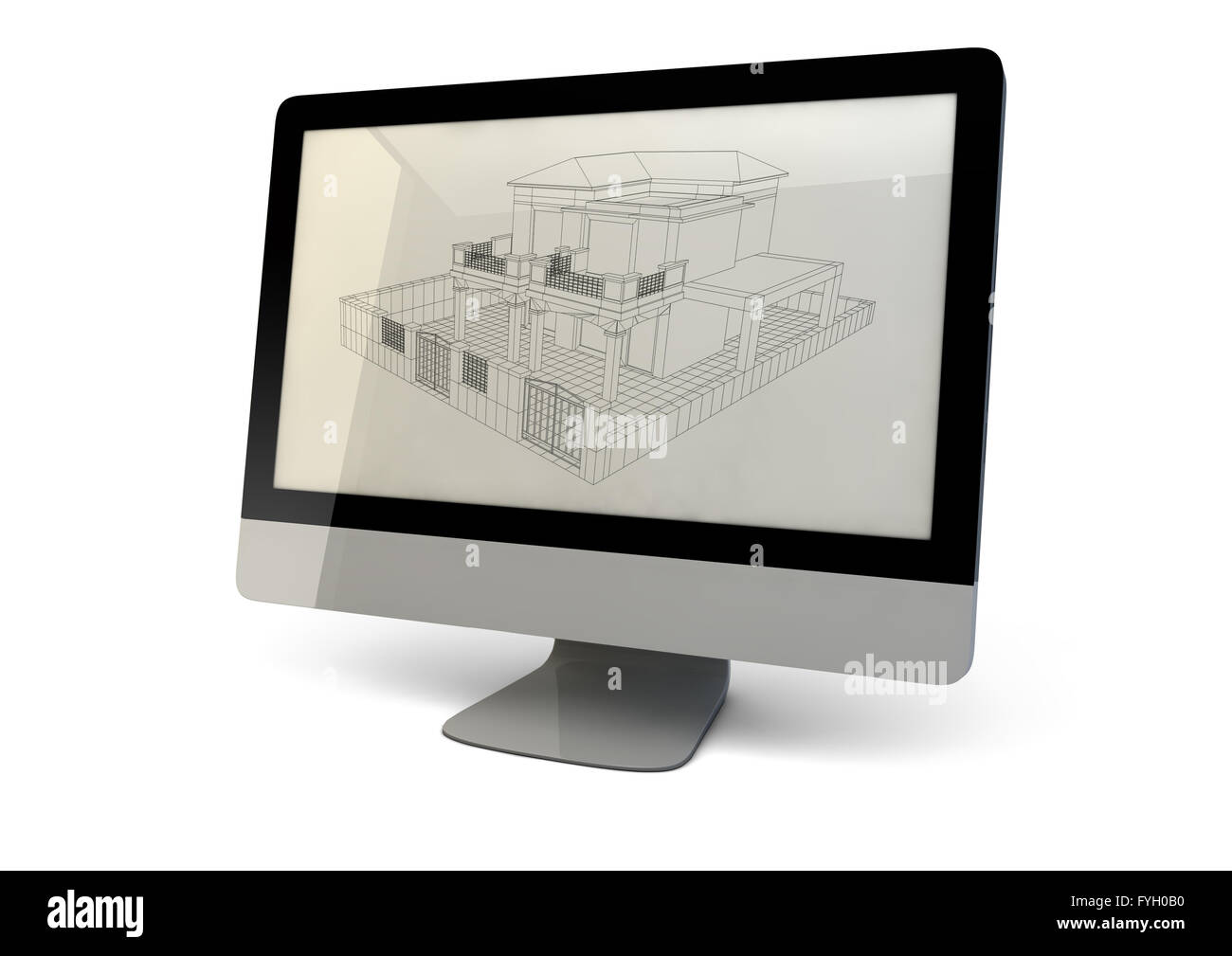 Eseguire il rendering di ingegneria software su una schermata Foto Stock