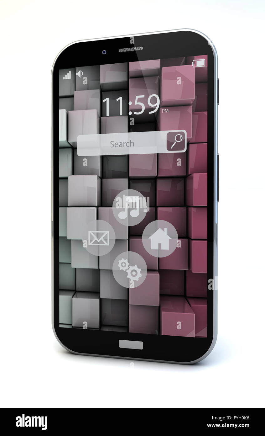 Concetto di mobilità: smartphone touchscreen Foto Stock