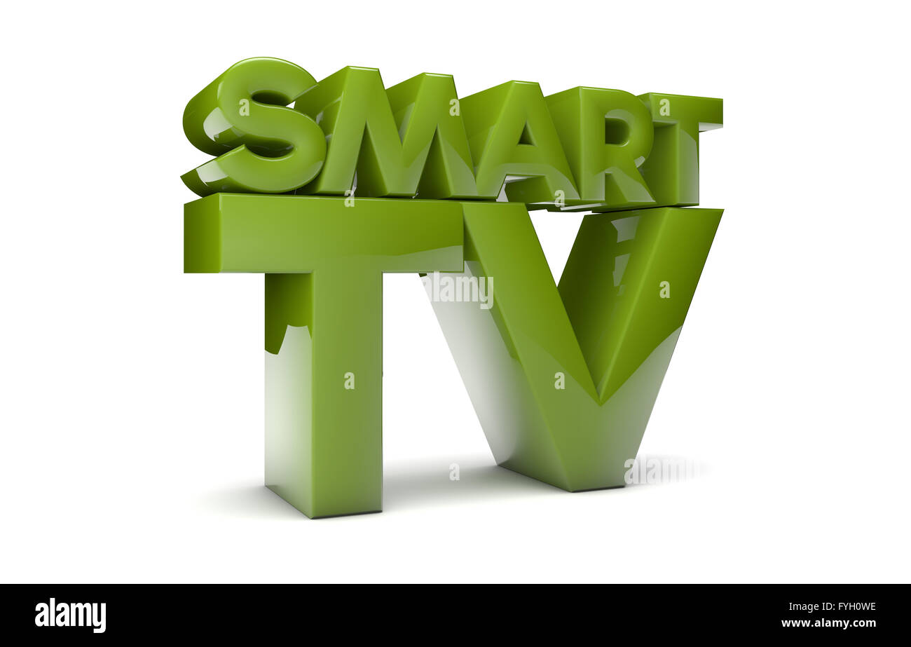 Eseguire il rendering del testo smart tv Foto Stock