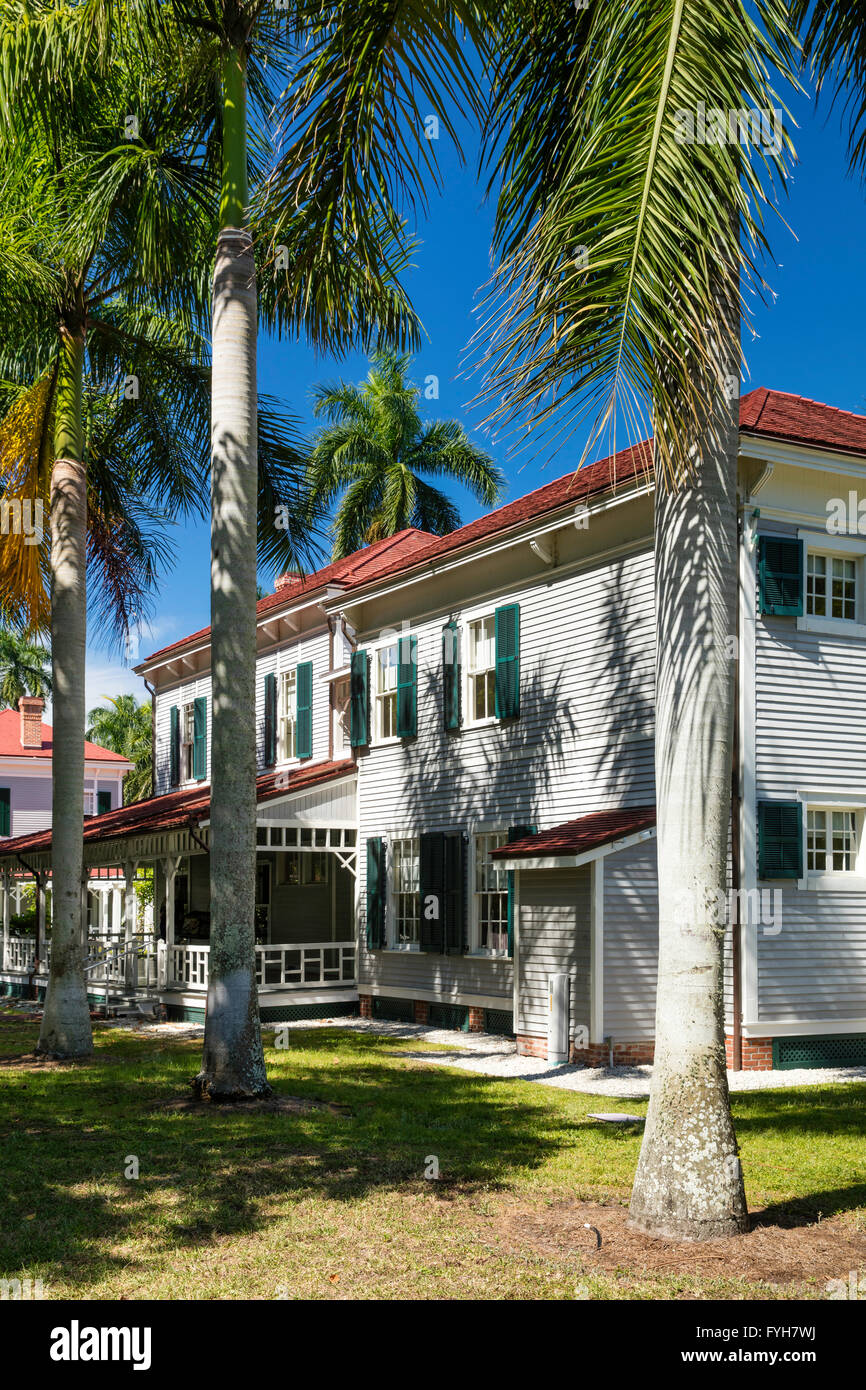 'Seminole Lodge' - inverno home di inventore Thomas Edison, Ft Myers, Florida, Stati Uniti d'America Foto Stock