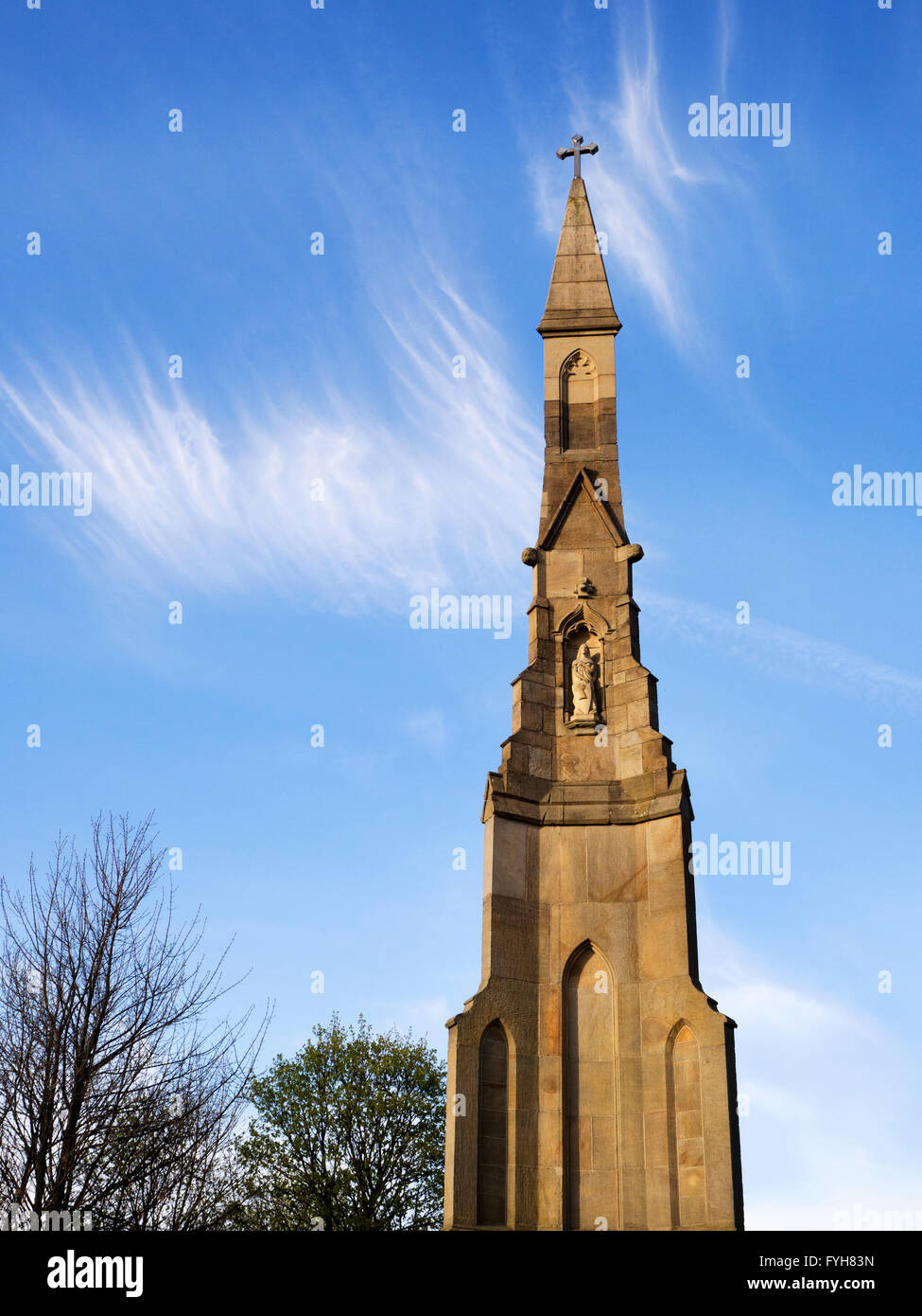 Monumento di colera nel monumento di colera terreni vicino il legno di argilla Sheffield South Yorkshire Inghilterra Foto Stock
