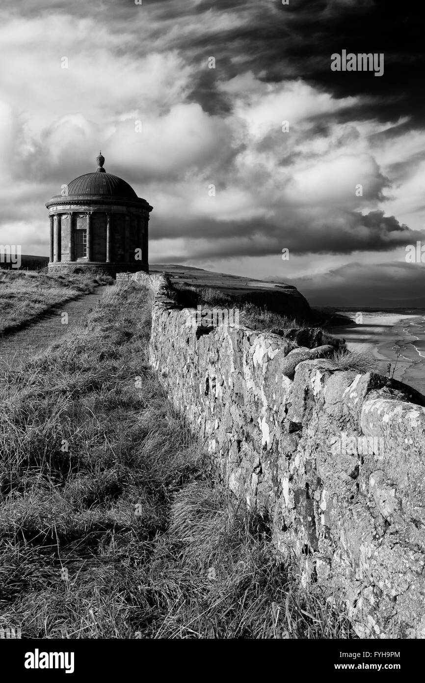 Mussenden Temple, Downhill Demesne, Castlerock, County Antrim, Ulster (Irlanda del Nord Europa Foto Stock