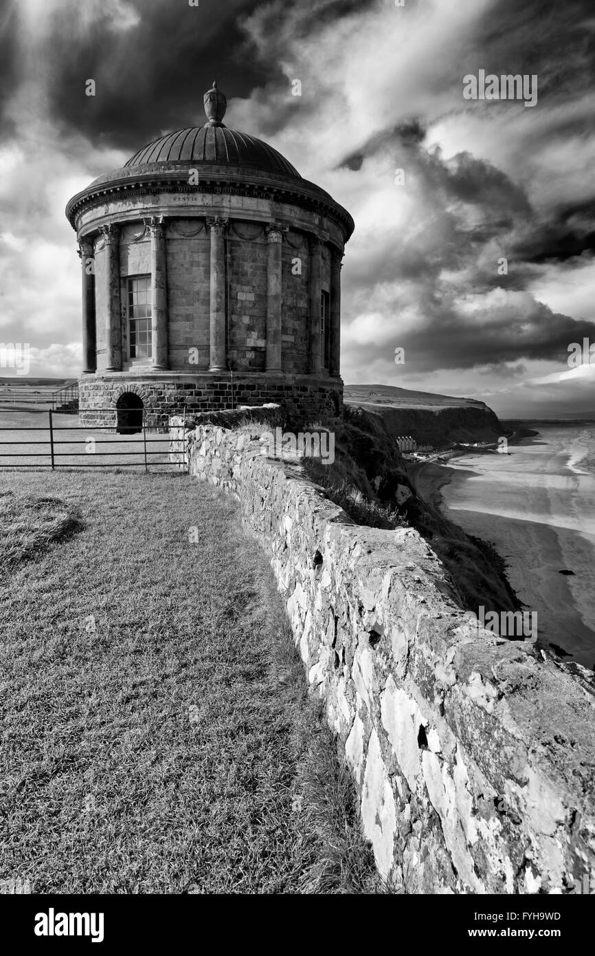 Mussenden Temple, Downhill Demesne, Castlerock, County Antrim, Ulster (Irlanda del Nord Europa Foto Stock
