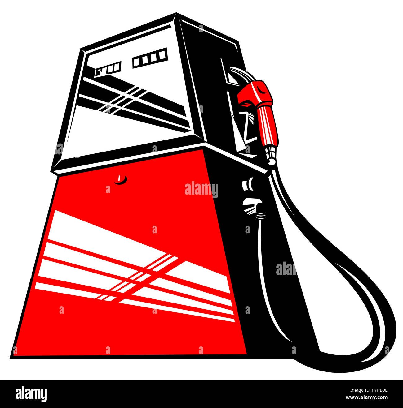 Pompa carburante retrò di stazione Foto Stock