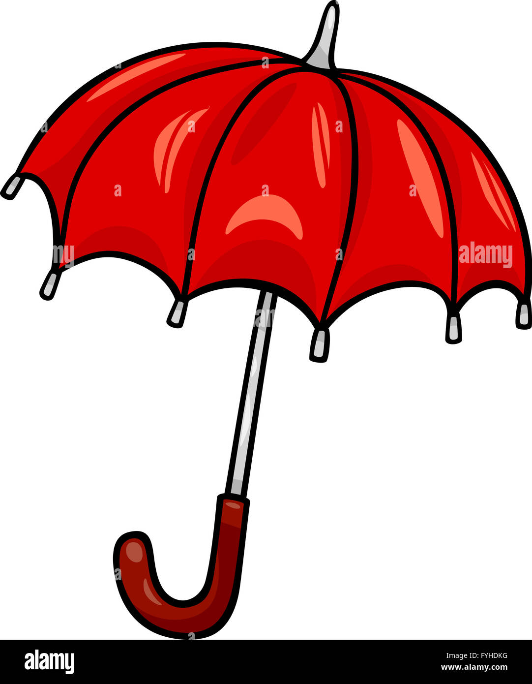 Ombrello clip art illustrazione cartoon Foto stock - Alamy