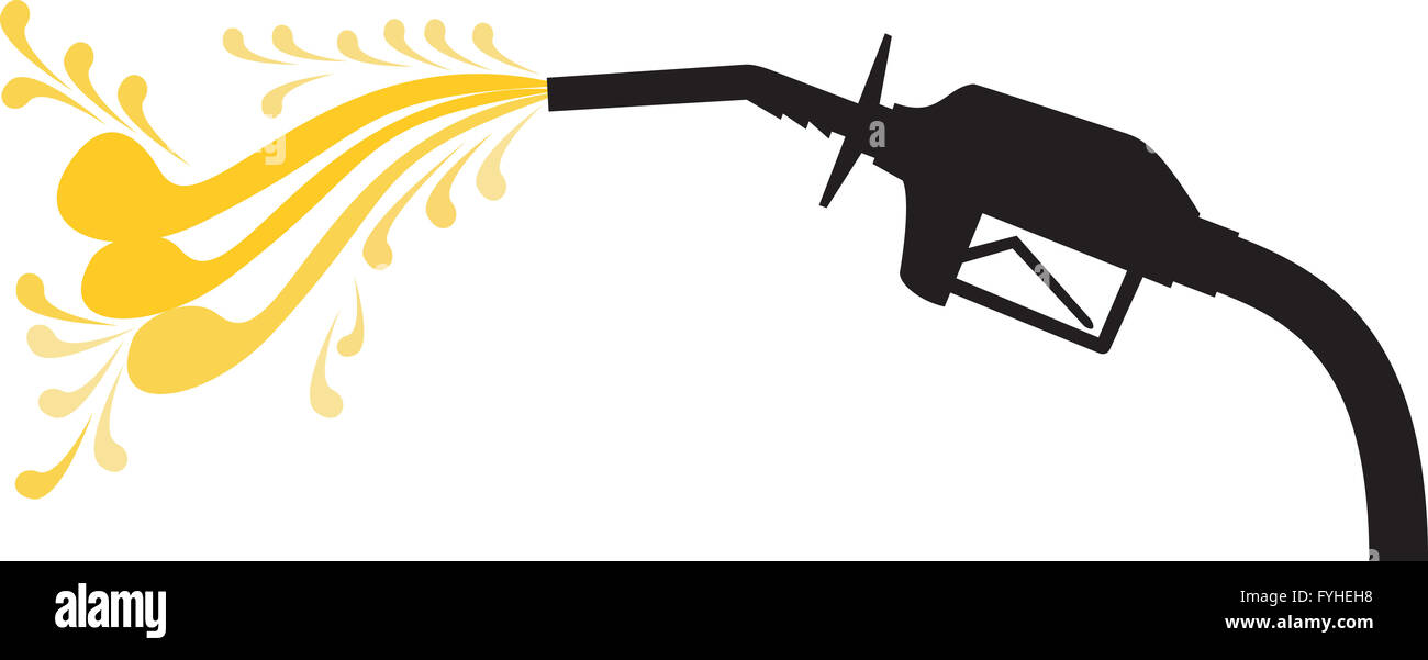 Pompa del combustibile lato ugello retrò Foto Stock