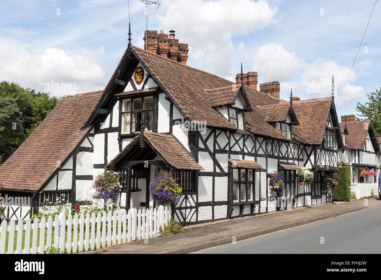 Tudor House, Ombersley, Worcestershire, England, Regno Unito Foto Stock
