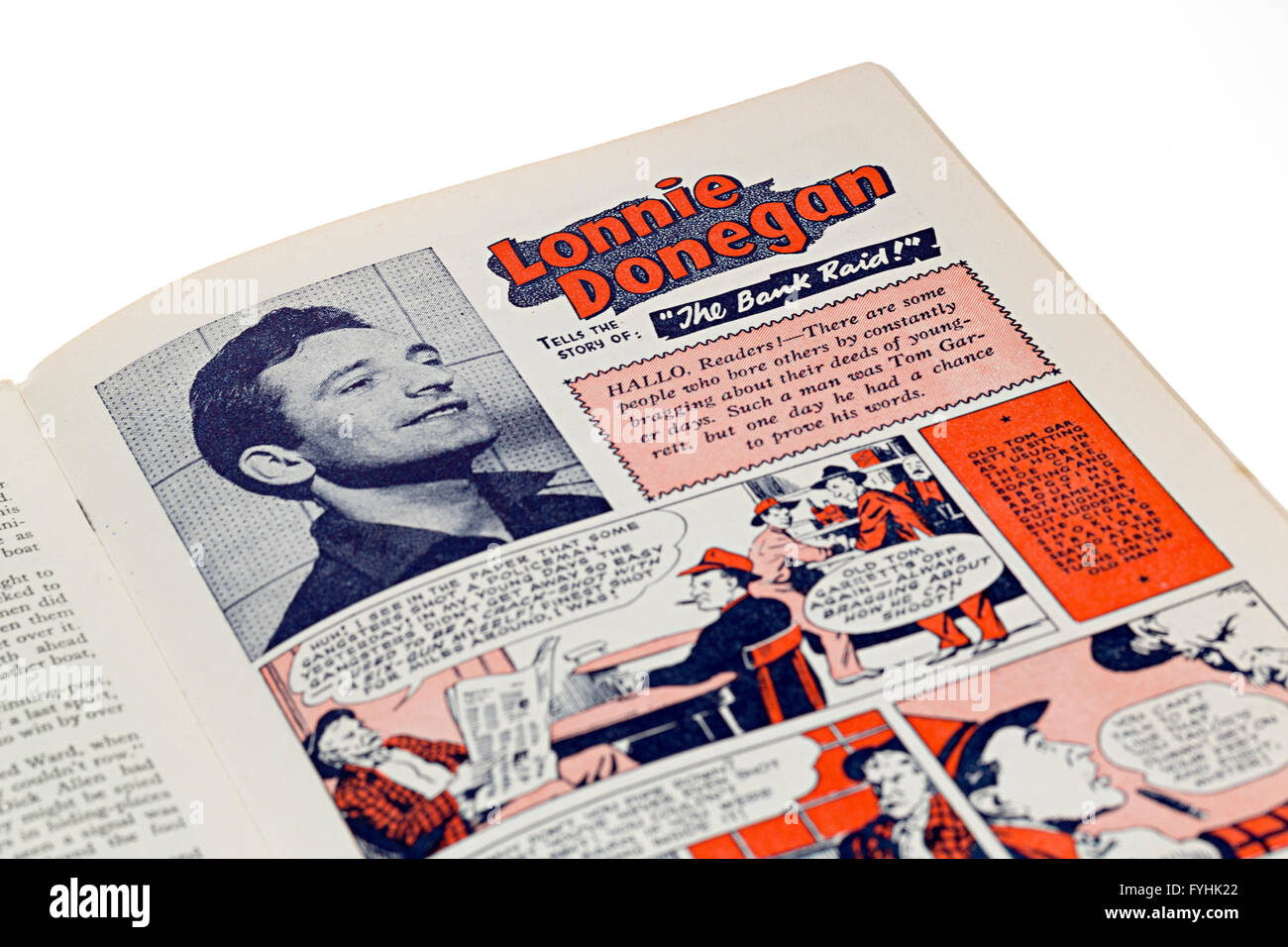 Lonnie Donegan fumetto per bambini, pubblicato nel 1960 REGNO UNITO Foto Stock