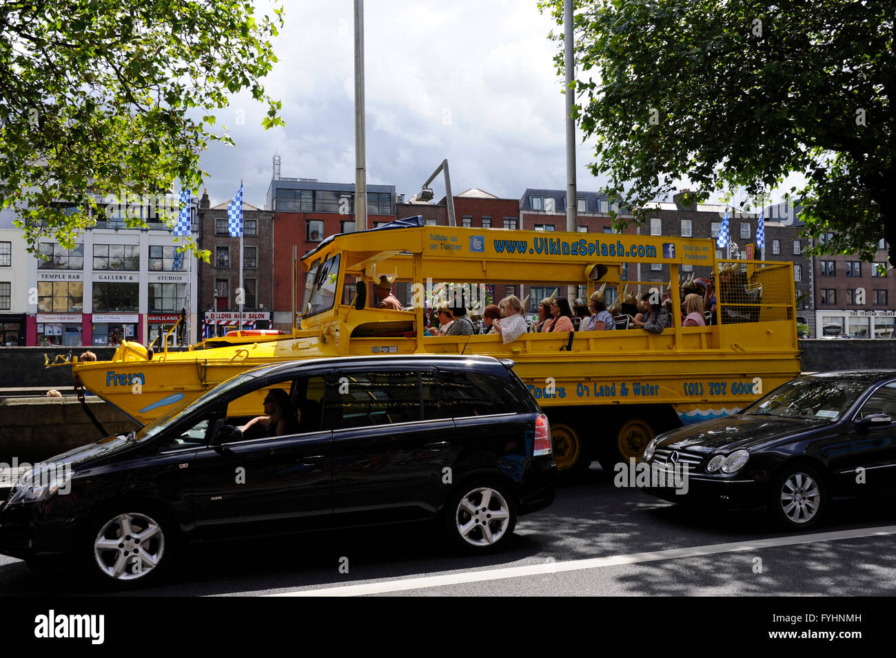 Wiking Splash tour su Bachelors Walk, Dublino, Irlanda Foto Stock