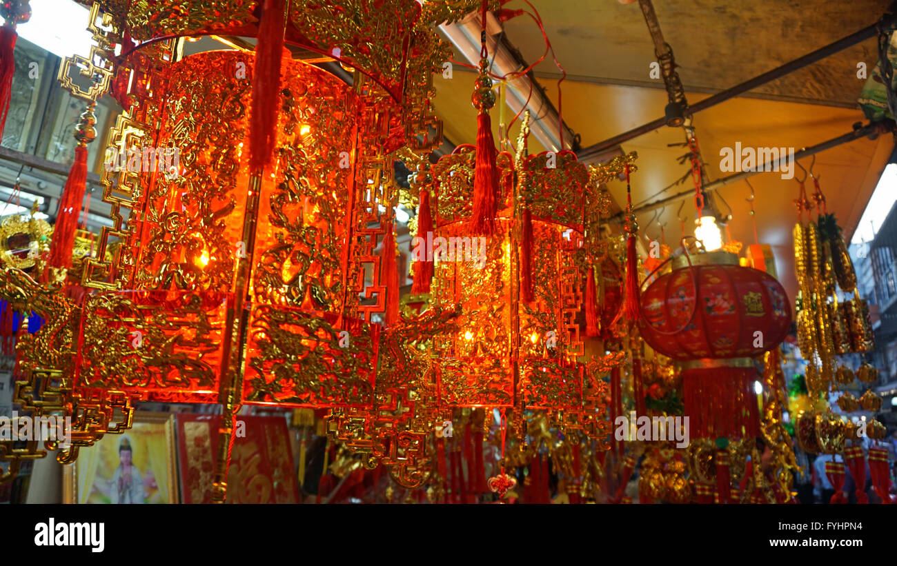 Tradizionale la vita di strada in bangkoks chinatown Foto Stock