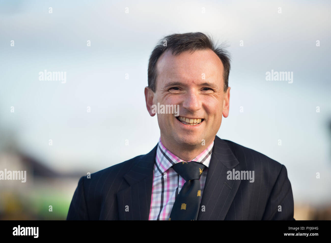 Alun Cairns conservatore il Segretario di Stato per il Galles e Vale of Glamorgan MP. Foto Stock