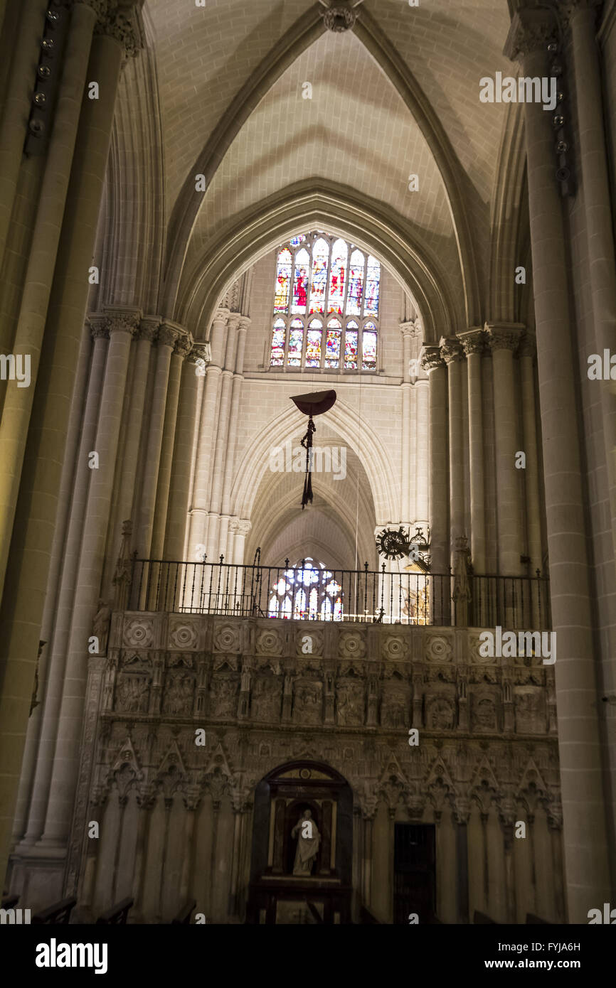 Maestoso interno della Cattedrale di Toledo, Spagna. Dichiarata dall Unesco patrimonio dell umanità Foto Stock