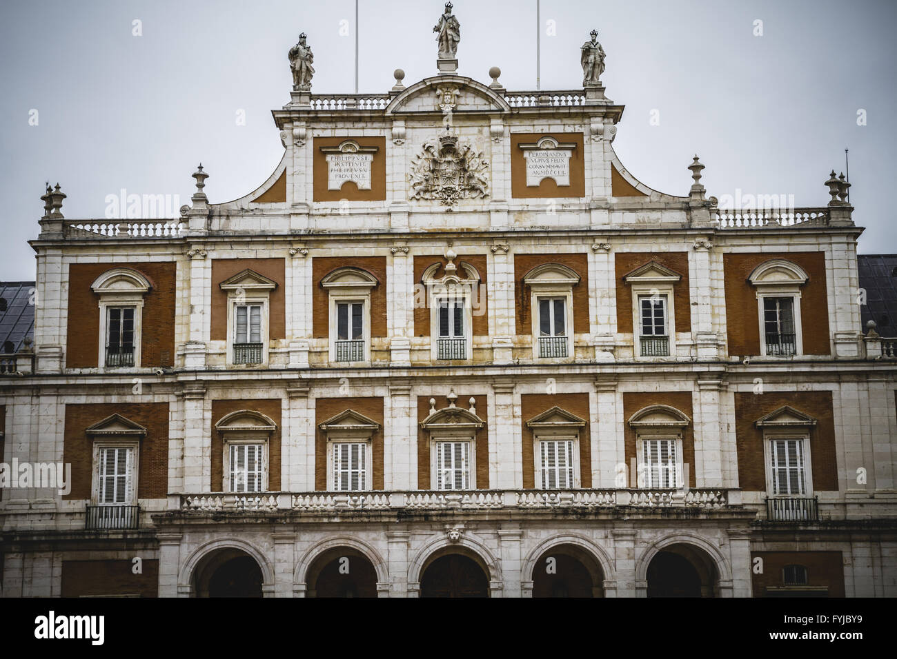 Storico palazzo.di Aranjuez, Madrid, Spagna, è una delle residenze della famiglia reale spagnola Foto Stock