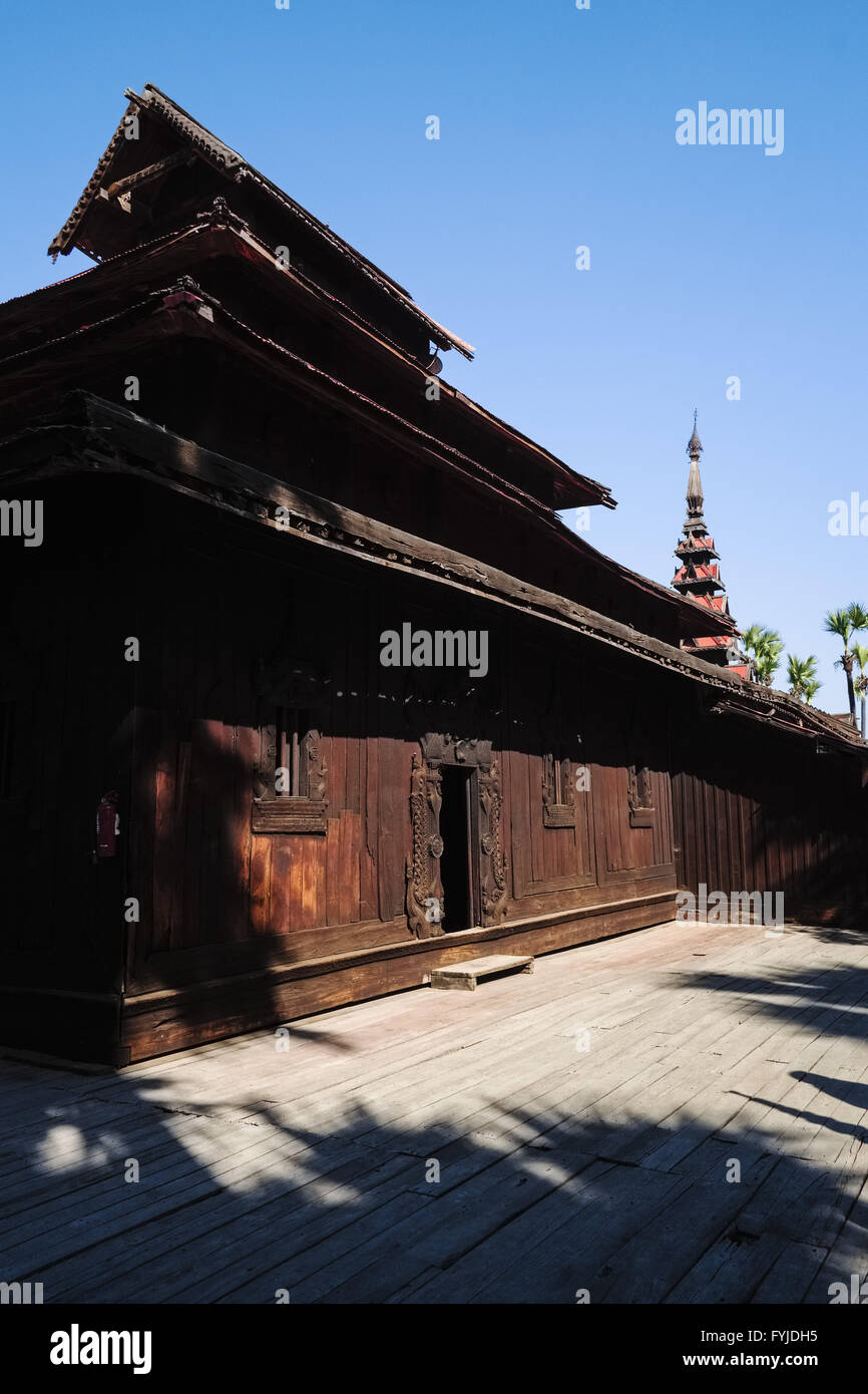 Bagaya Kyaung monastero, Inwa, Mandalay-Division Foto Stock