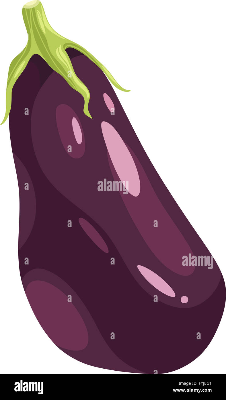 Vegetali di melanzana cartoon illustrazione Foto Stock