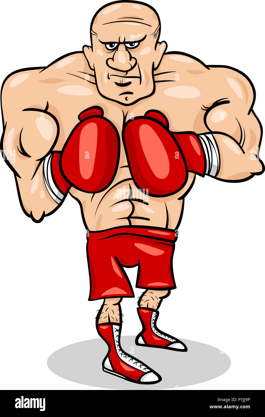 Boxer sportivo cartoon illustrazione Foto stock - Alamy