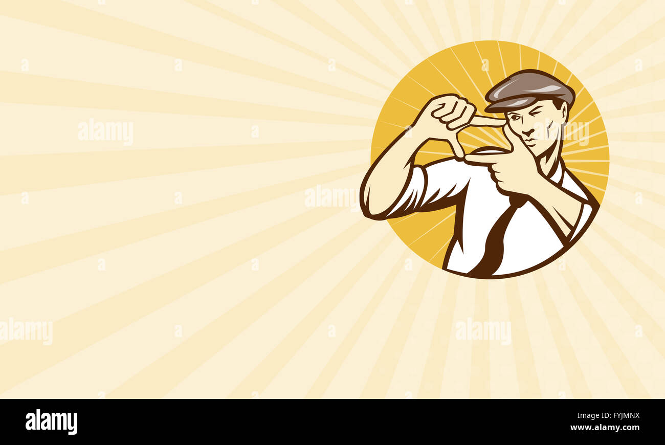 Direttore Movie Maker Framing girato con le mani Foto Stock