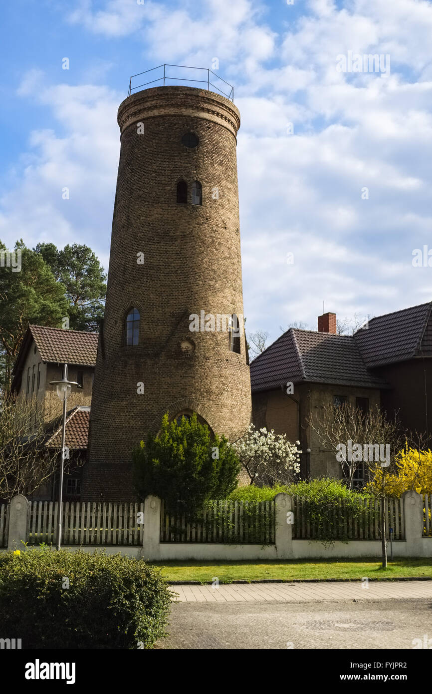 Water Tower a Bad Saarow, Brandeburgo, Germania Foto Stock