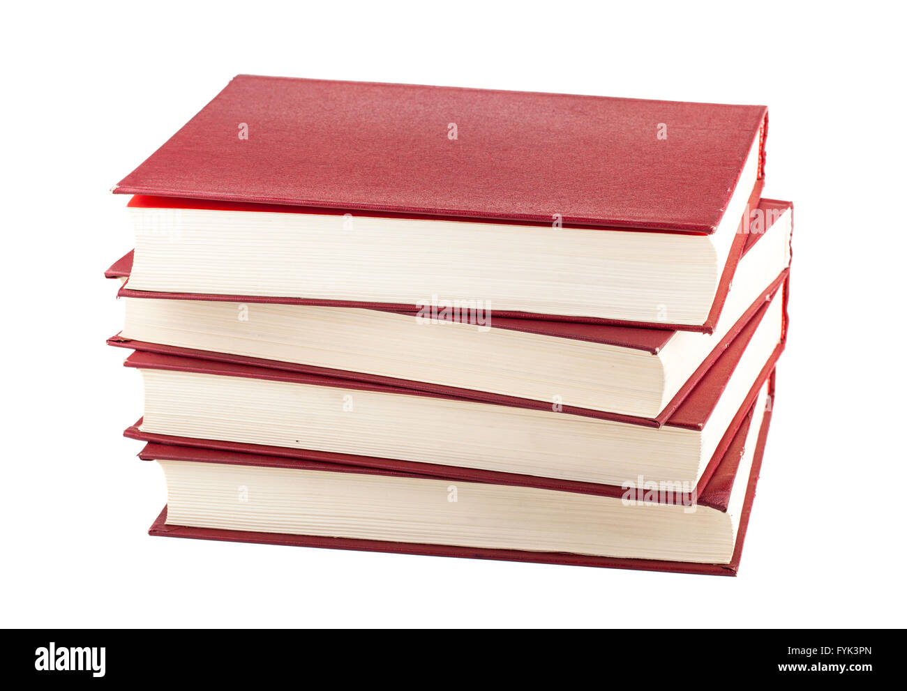 Pila di libri di rosso Foto Stock