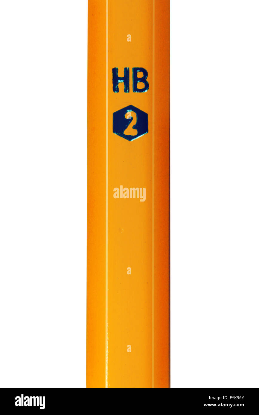 Classico giallo con matita HB 2 scritta Foto Stock