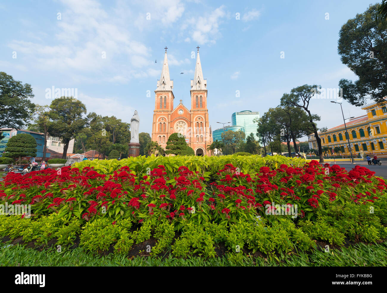 Saigon la Basilica di Notre Dame, Hochiminh City Foto Stock