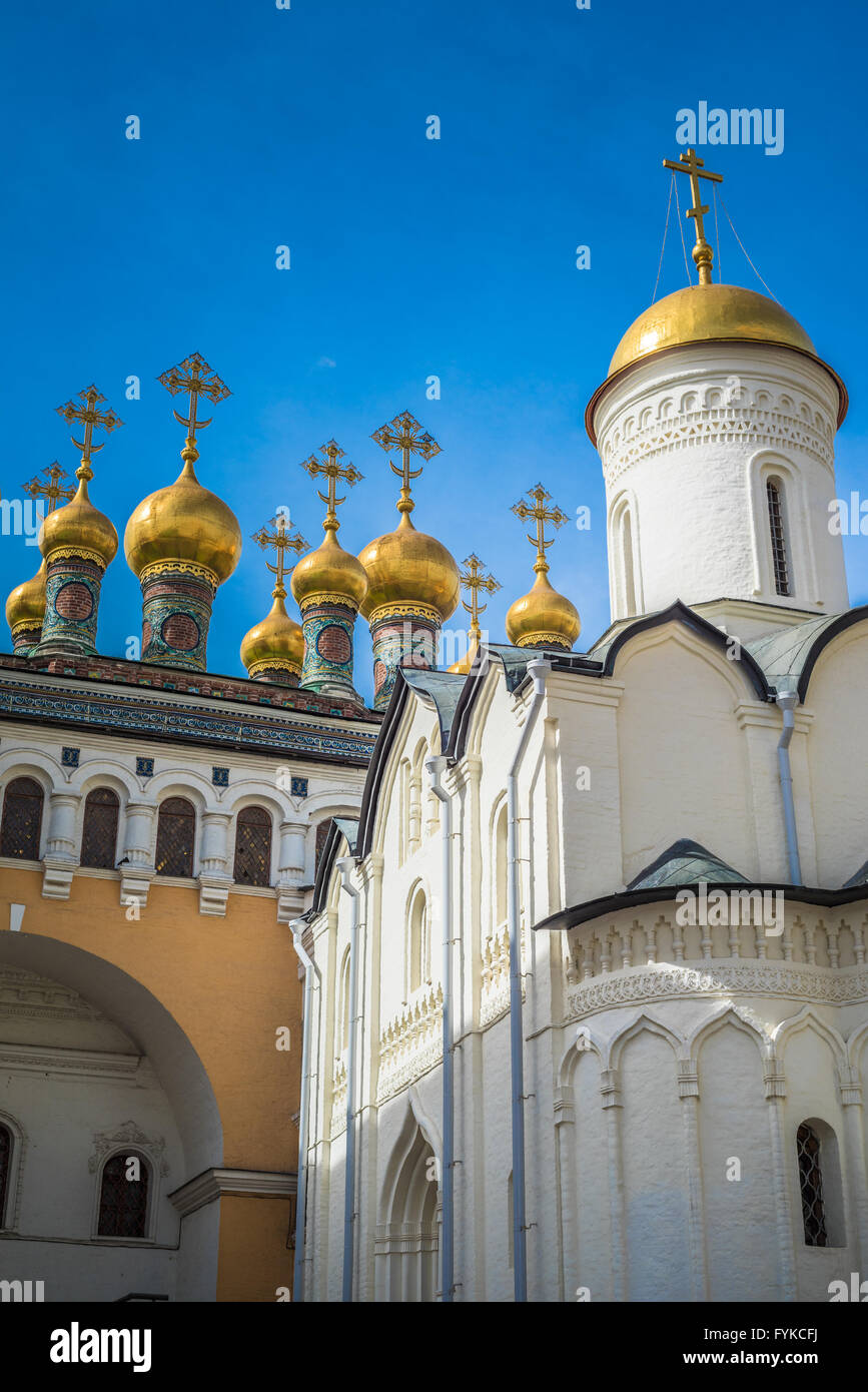 Chiesa della Deposizione della Veste, Moscow Kremlin, Rusiia Foto Stock