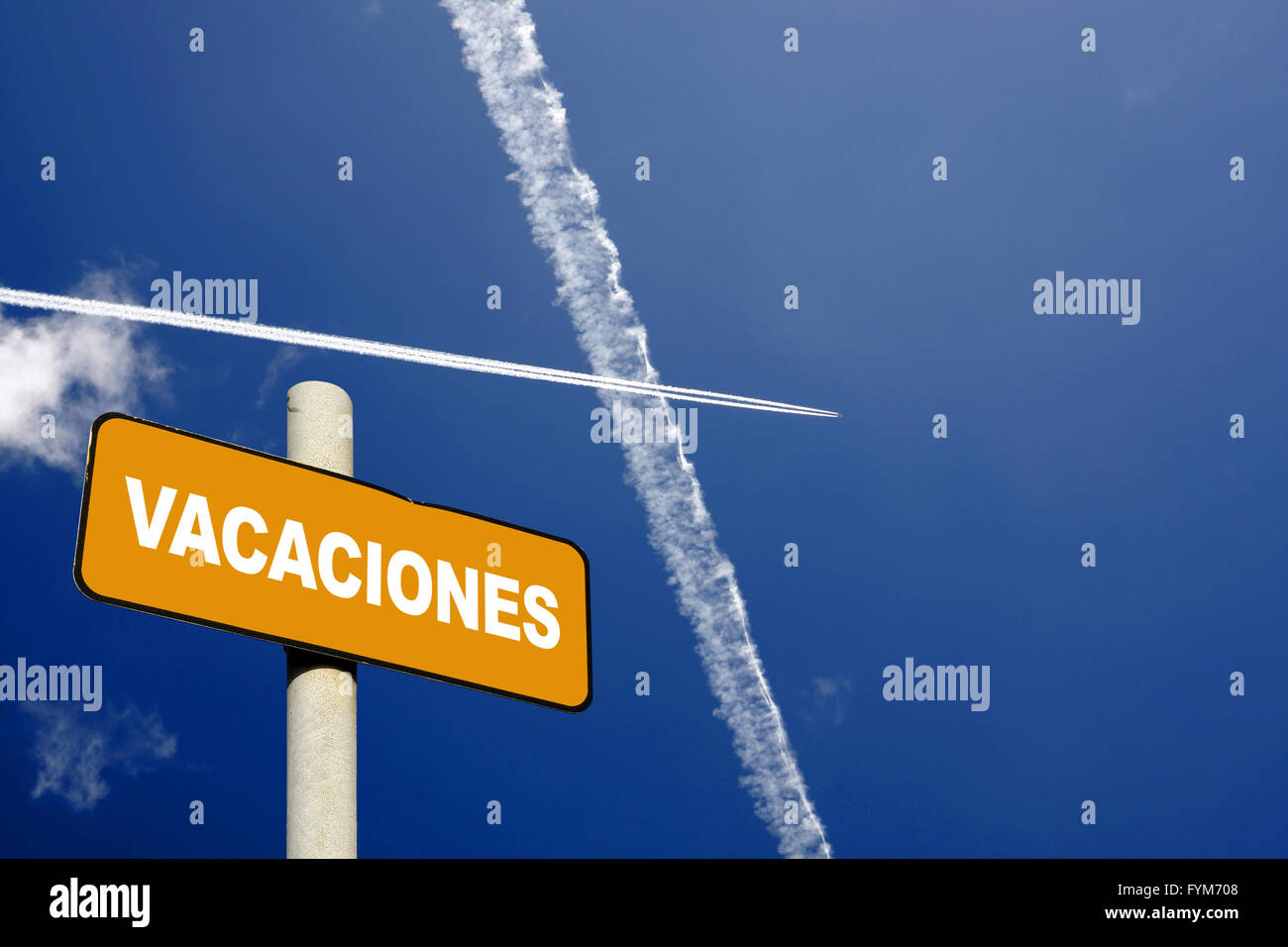 Vacanza spagnola segno Foto Stock