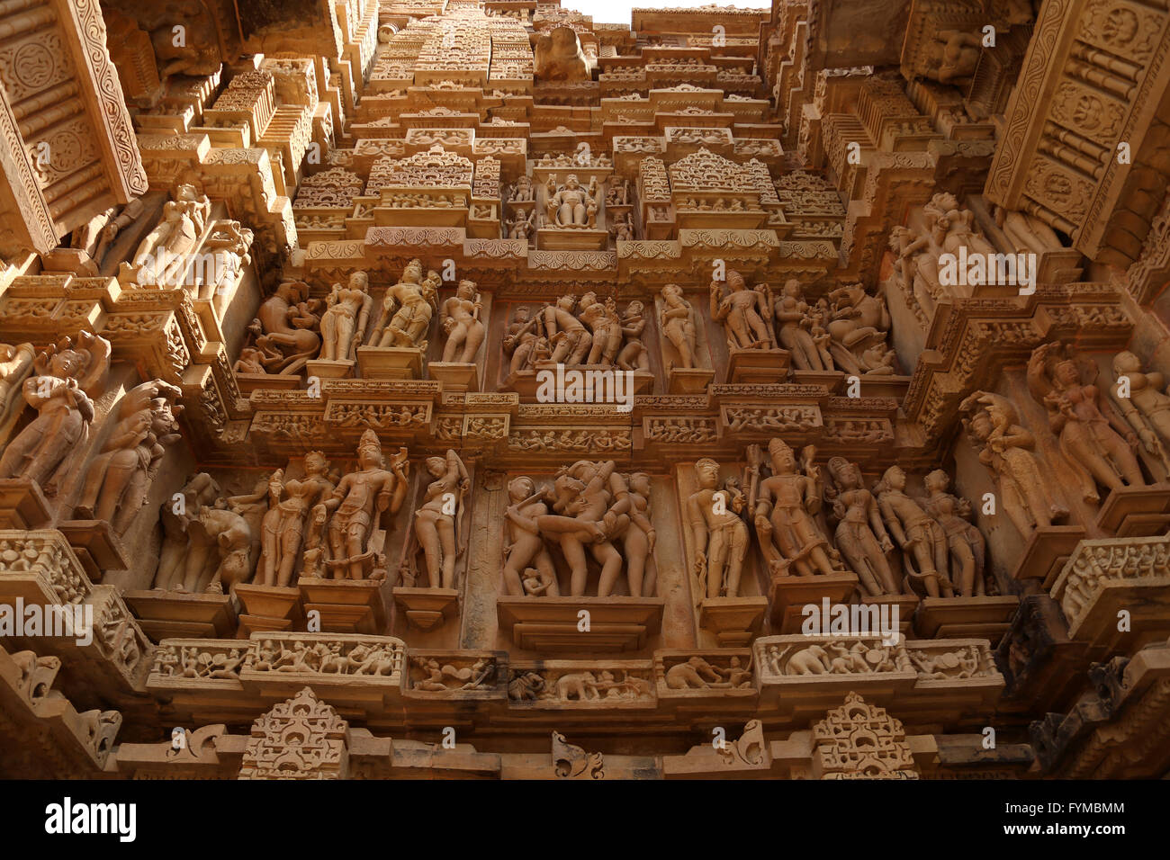 Il quartiere del tempio di Khajuraho Foto Stock