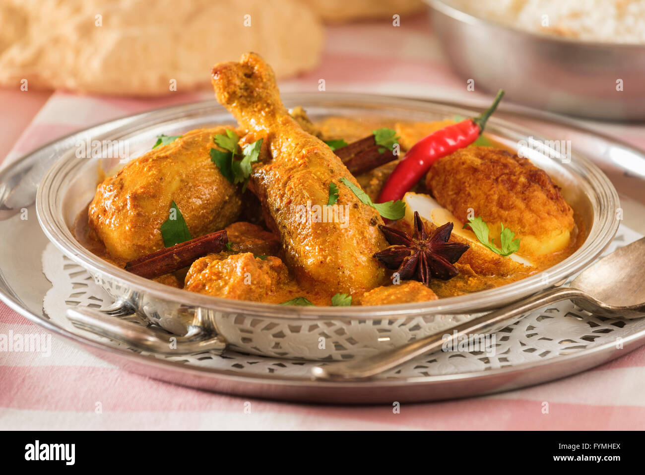 Dak bungalow pollo al curry. Anglo-indiana cibo Foto Stock