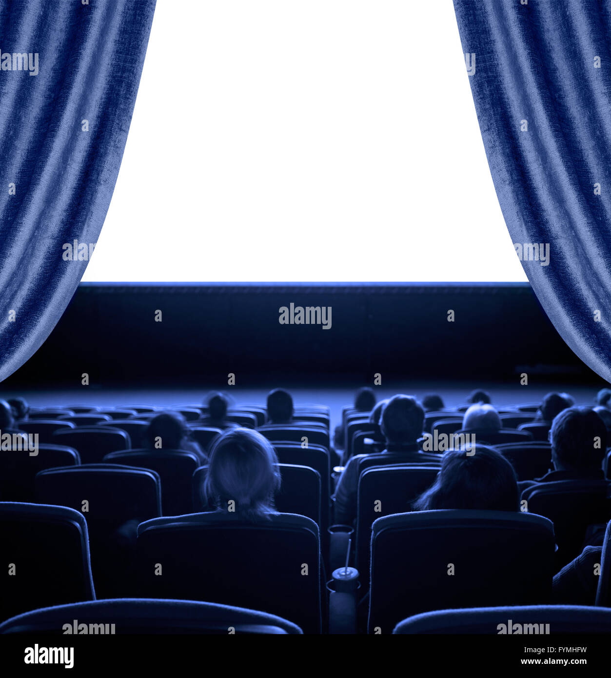 Gli spettatori a movie theater Foto Stock