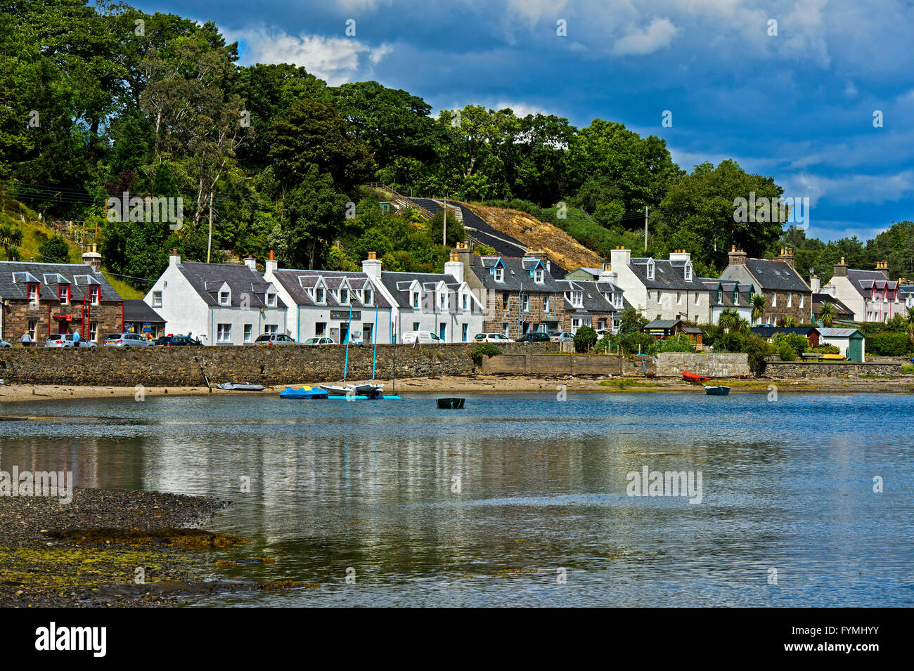 Plockton a Loch Carron, Ross and Cromarty, Highlands scozzesi, Scozia, Gran Bretagna Foto Stock